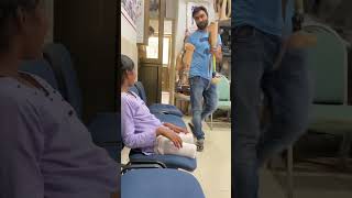 Artificial leg walk  fitting artificial legs prosthetic leg walk  hassanzarar shortvideo viral [upl. by Ahkos]