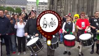 Flashmob Köln 582017 Pipes amp Drums [upl. by Araec]