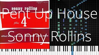 🎹 Pent Up House Sonny Rollins Synthesia Piano Tutorial [upl. by Siroved472]