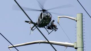 Pentax K7 SR on with 28300mm Tamron 300mm of transmission line repair with helicopter [upl. by Lladnor]