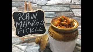 Raw mango pickle  Instant Mango pickle  Mango pickle recipe  Simple and tasty mango pickle [upl. by Abshier]