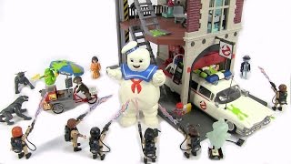 NEW Full Set Ghostbusters Playmobil Toys  ECTO 1 Fire House Slimer and Stay Puff [upl. by Sheridan]