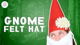 Gnome Hat Pattern  DIY Felt Gnome Hat Free Printable Template [upl. by Laurentium]