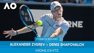 Alexander Zverev v Denis Shapovalov Highlights 4R  Australian Open 2022 [upl. by Ymmat16]