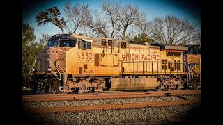 Incredible Union Pacific 5 lead in the Golden Hour Tower 26 [upl. by Eidnalem]