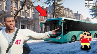 Franklin Shinchan amp Chop Plan A Luxury Bus Trip Adventure In Los Santos In Gta 5 [upl. by Piane670]