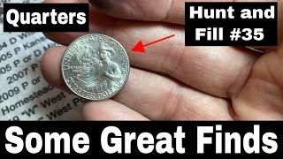 Rare Finds Searching Quarters  Coin Hunt and Fill 35 [upl. by Perkoff]