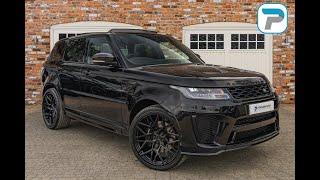 201919 RANGE ROVER SPORT SVR IN SANTORINI BLACK METALLIC AND BLACK LEATHER INTERIOR [upl. by Durwin]