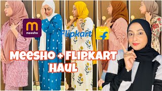 Meesho amp Flipkart Dress Haul 😱 അടിപൊളി dress കള്‍  Modest fashion haul [upl. by Puduns]