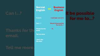 Normal English vs Business English 3 [upl. by Alac901]