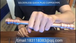 SOLDERLESS easy connect reusable drinking water copper pipe fitting [upl. by Adianez]