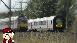 RACENDE Belgische treinen MS80 vs MS96  NMBS  SNCB [upl. by Eeb198]