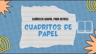 DINAMICA GRUPAL PARA REPASO CUADRITOS DE PAPEL [upl. by Kamerman]