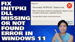 How To Fix Initpkidll missing or not Found Error in Windows 1011 [upl. by Assehc]