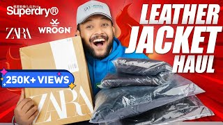 Best Leather Jackets for Winter Men 🔥 Jacket Haul Review 2022  Superdry ZARA  ONE CHANCE [upl. by Gingras436]