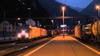 24 Stunden Bahnverkehr Gotthard am 1516710 [upl. by Ahsiuqal]