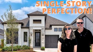 Perfect for Downsizing Luxury Single Story Texas Home Tour for Retirees [upl. by Eedrahc]