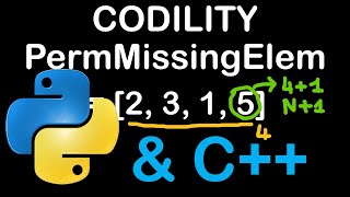 Perm Missing Elem C and Python Codility Solutions Lesson 3 [upl. by Ttirb720]