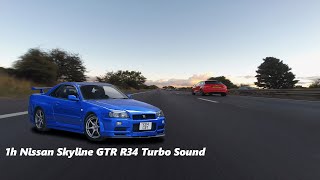 1h Nissan Skyline GTR R34 Turbo Sound while cruising [upl. by Nyleaj]