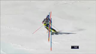 Alexis Pinturault slalom in slow motion alpine skiing [upl. by Gram]