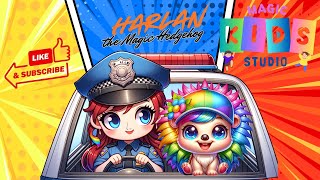 Police Car Song  Nursery Rhymes amp Kids Songs  🚔 Educational songs for children with Harlan [upl. by Aurita]