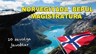 1VLOG NORVEGIYADA BEPUL MAGISTRATURADA O´QISH 🇳🇴 [upl. by Waers]