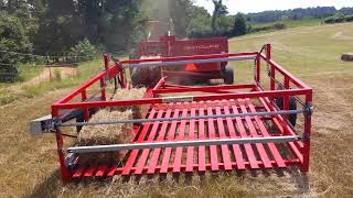 Bailing Hay With Steffen 1550 Accumulator [upl. by Avirt]