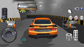 New Orange Mustang GT For Parking  3d Driving Class android game Car Game gameplay cargame [upl. by Auhesoj]