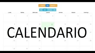 Calendario  Bootstrap  PHP  Mysql [upl. by Bernhard]