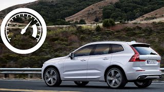 Volvo XC60 T8 AWD Hybrid acceleration 060 mph 0100 kmh 0200 kmh up to max speed  1001cars [upl. by Hcra]