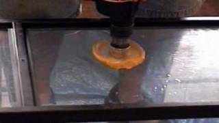 tempered glass drilling demo [upl. by Laughton]