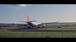 Stunning Iberia A330 departing Liverpool John Lennon Airport [upl. by Ahsekyt]