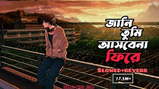 Jani Tumi Asbena Fire  জানি তুমি slowed amp reverb Bangla Lofi Songs  Jani Tumi [upl. by Eenhat]