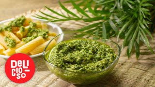 Pesto de cilantro  Delicioso [upl. by Eizzik]