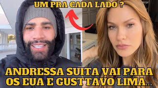 Gusttavo Lima e Andressa Suita cada um para um lado  a mÃ£ezinha VIAJOU para os Estados Unidos [upl. by Reinert]