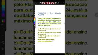 🔴Concurso para PROFESSOR 👉 PNE  Questão1 [upl. by Odlanra506]