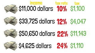 Tax Brackets Explained For Beginners in The USA [upl. by Adla901]