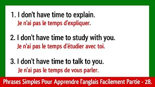 Phrases Simples Pour Apprendre langlais Facilement Partie  28 [upl. by Necila]