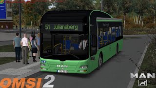 Omsi 2  Rheinhausen  Line 51  MAN Lions City Hybrid [upl. by Nikoletta864]