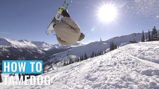 How To Tamedog On A Snowboard [upl. by Karlow]