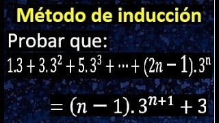 probar que 133325332n13nn13n13 Método de inducción inductivo  demostrar [upl. by Siramad]