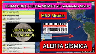 🔥 OLEADA SÍSMICA 23 SISMOS M50 TIEMBLA COLIMA M58 ALERTA SÍSMICA CHILE Y MÉXICO [upl. by Isayg855]