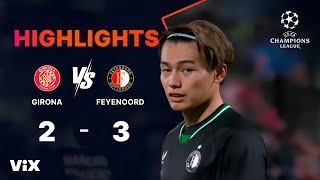 Girona vs Feyenoord  Game Highlights  UEFA Champions League 202425  ViX [upl. by Fennessy483]