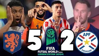 PAISES BAJOS VS PARAGUAY  PARTIDAZOOOO  FIFA FUTSAL WORLD CUP UZBEKISTAN 2024 [upl. by Seek]