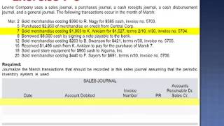 What Accounting Entries Go in the Sales Journal Exercise 73 [upl. by Armalla752]