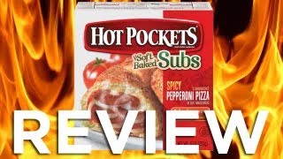 Hot Pockets Soft Baked Subs Spicy Pepperoni Pizza Video Review Freezerburns Ep510 [upl. by Grati]