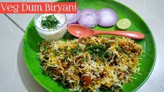 झटपट अन सोपीरेस्टोरंट स्टाईल व्हेज दम बिर्याणी रेसिपी  Resto style tasty Veg Dum Biryani Recipe [upl. by Lennox]