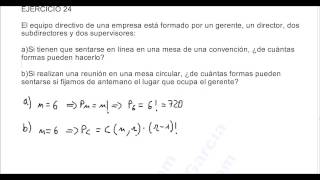 VARIACIONES PERMUTACIONES Y COMBINACIONES 12 COMBINATORIA EJERCICIO 24 [upl. by Harold799]