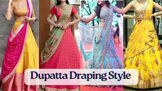 Beautiful and Stylish Dupatta Draping 2023  Dupatta Draping Style for lehenga [upl. by Mellicent]