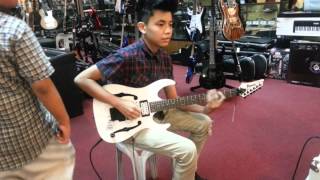 BLASTER SILONGA TESTING PAUL GILBERTS IBANEZ PGM SERIES [upl. by Akceber319]